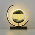 ArtZ® Sand And Water Moving Art LED Moon Lamp - Black Moon - Black Sand