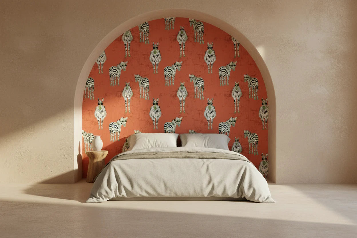 Vintage Zebra Wallpaper
