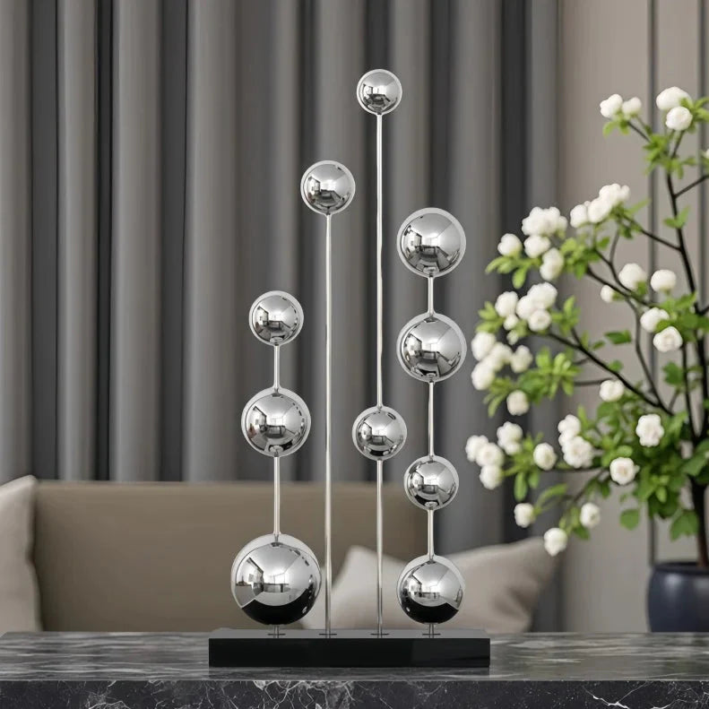 ArtZ® Mirror Orbit Stainless Steel Ball Sculpture