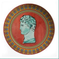 Poseidon's Journey Terracotta & Gold Classical Bust Decorative Ceramic Plate