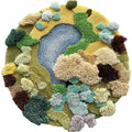 Forest Green Moss 3D Round Area Rug