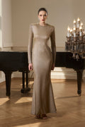 Chrome Shimmering Elegance Heart Cut-Out Gown