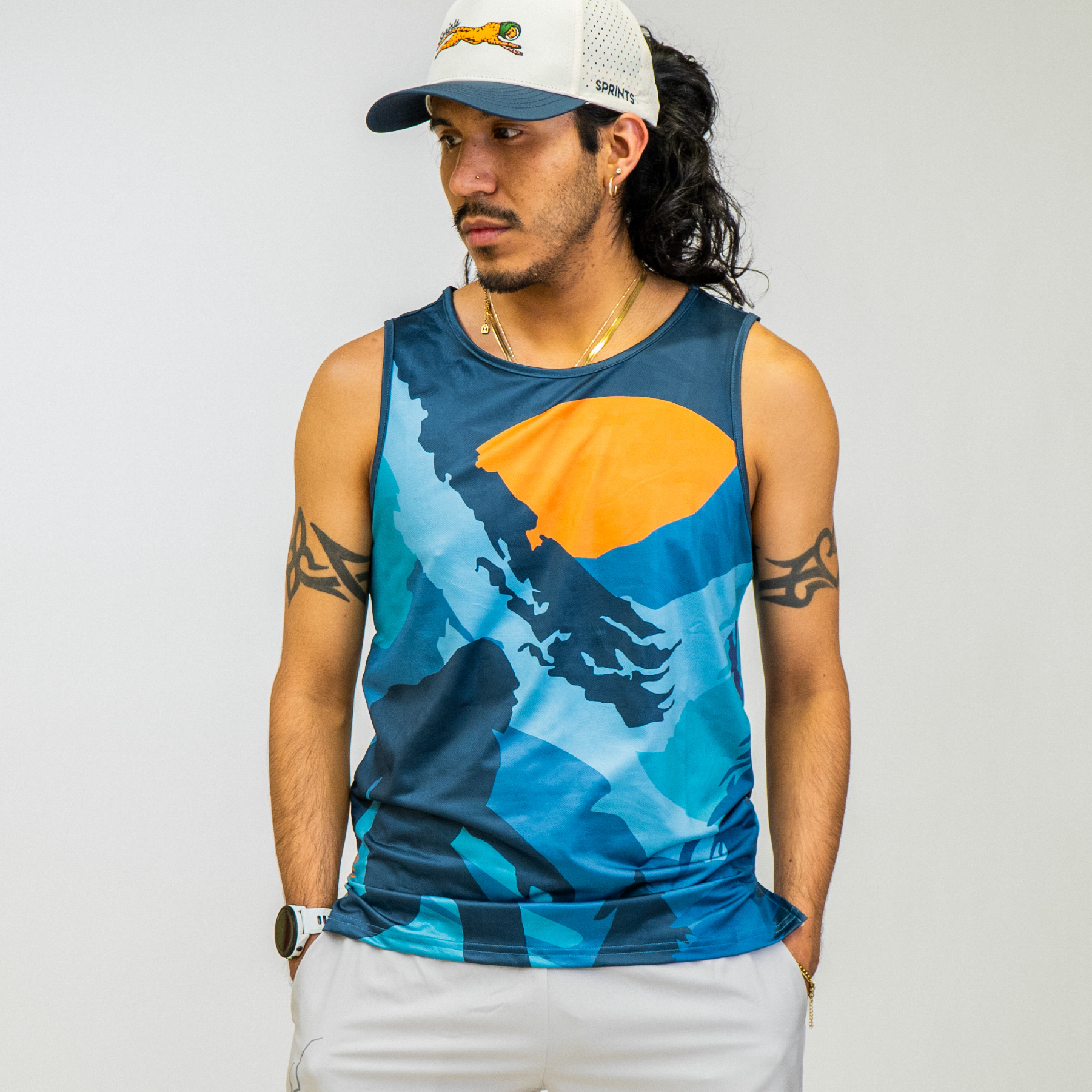Sprints Mens Running Tank - Sasquatch 2.0