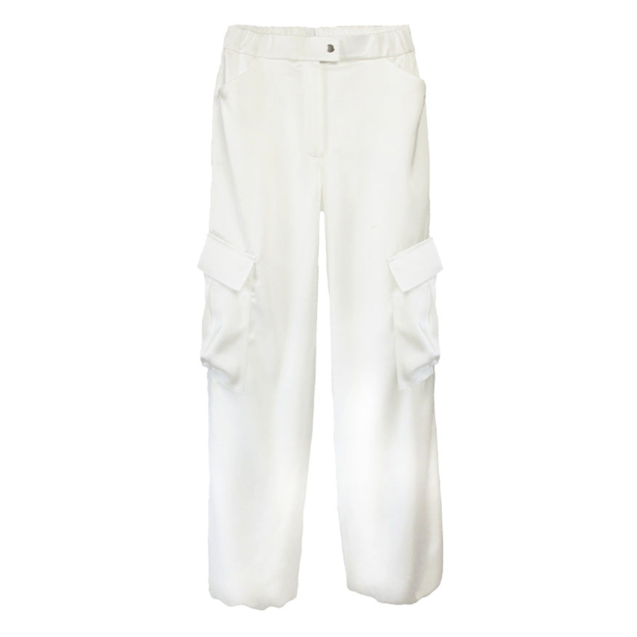 Silky Cargo Pants | Ecru