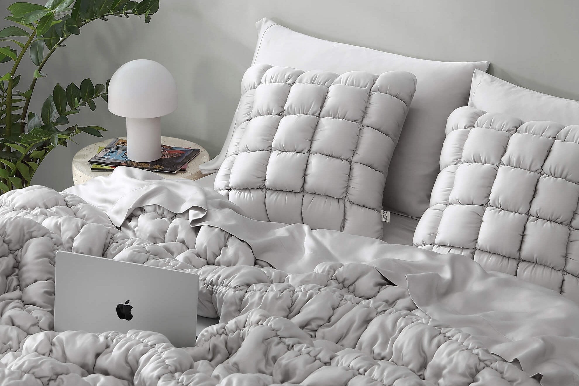 Silky Lyocell Puff Throw Pillow