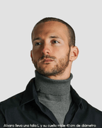 Jersey de cuello vuelto minimo gris hombre