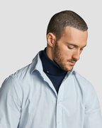Jersey de cuello vuelto minimo azul hombre