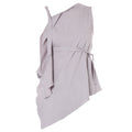 Lilac Sleeveless Asymmetric Top with Waist Tie