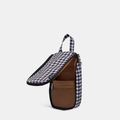 Slimline Hanging Toiletry Bag - Black Gingham