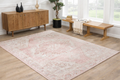 Snead Pink Floral Rug