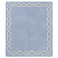Soft Border Blue Hand Tufted Wool Rug