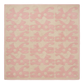 Soft Pink Animal Silhouette Square Hand Tufted Rug