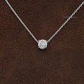 Old European Round Lab Diamond Solitaire Pendant