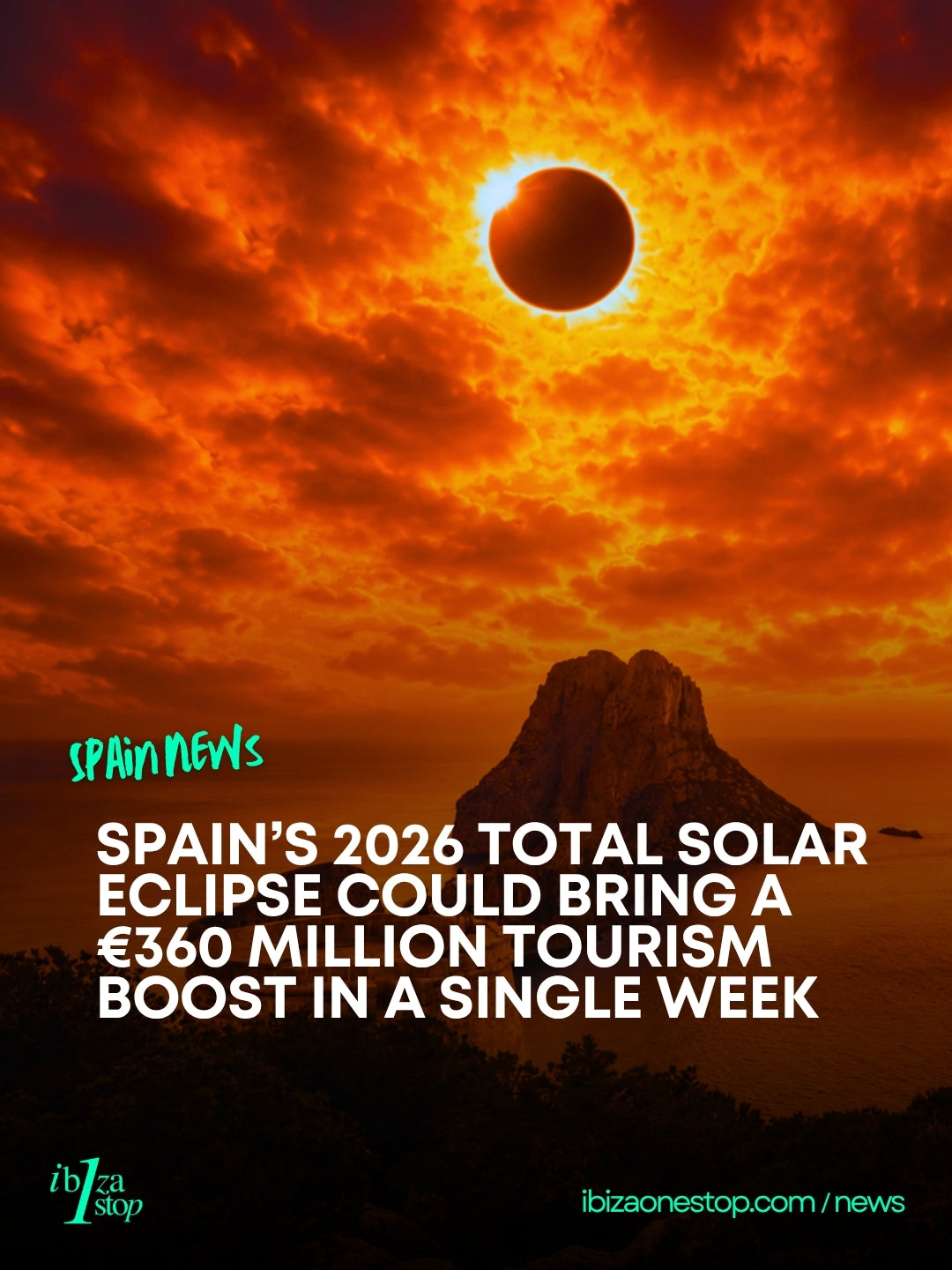 Spain’s 2026 Total Solar Eclipse Could Generate €360 Million in Just One Week, with Ibiza Set for a Once-in-a-Lifetime Sunset Moment