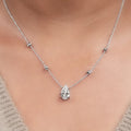 Chain Diamond Pear Pendant