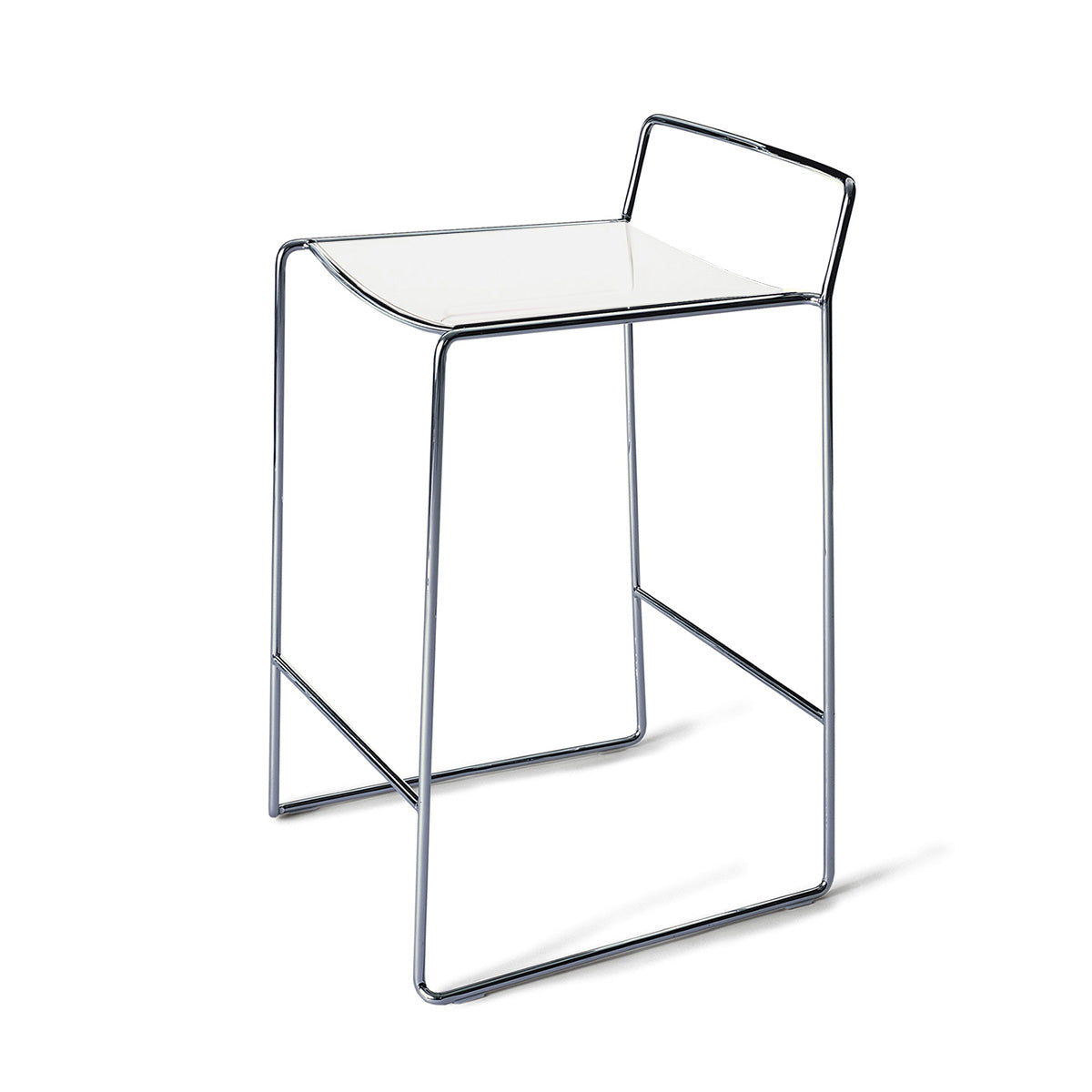 Spindle Counter Stool in Glossy White
