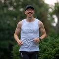Sprints Mens Running Tank - Shock Beast Miles Flash Reflective