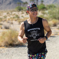 Sprints Mens Core Zero Running Tank - Vault Jag Black