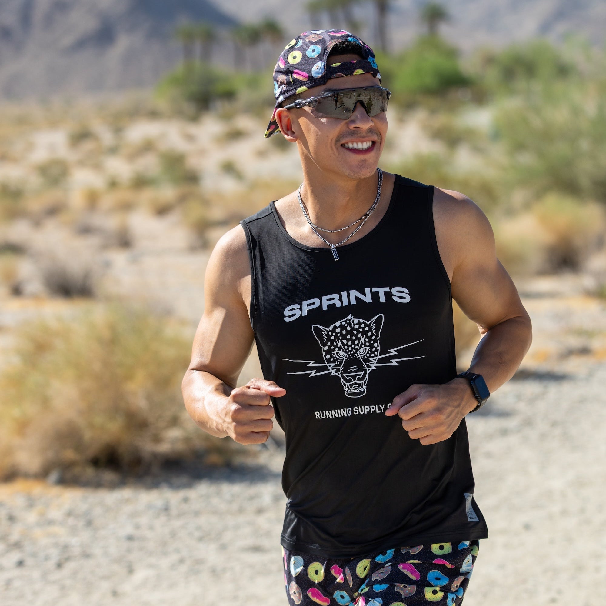 Sprints Mens Core Zero Running Tank - Vault Jag Black