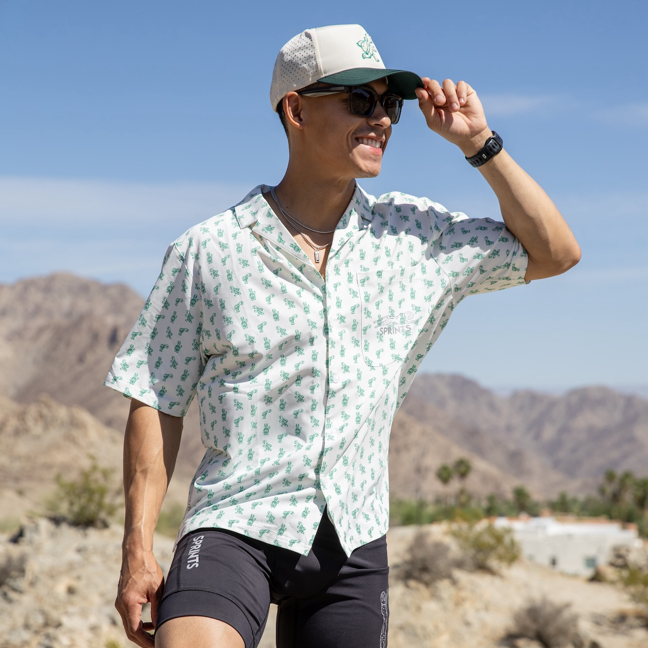 Sprints Avigate Oxford Shirt - Slow Days Turtles (Unisex)