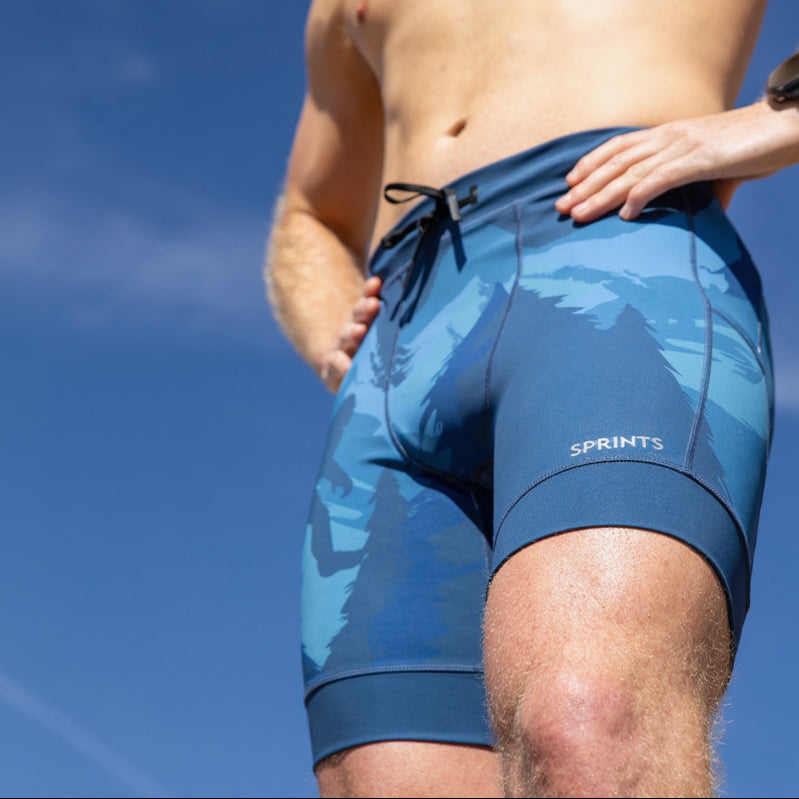 Sprints Mens Flexion 8" Half Tights - Sasquatch Habitat