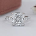 Square Cushion Lab Diamond Eternity Engagement Ring