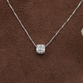 Square Old Mine Cushion Lab Diamond Solitaire Pendant