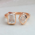 Criss Cut And Moval Diamond Toi  Et Moi Engagement Ring