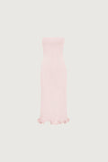 Ruffle Hem Strapless Dress (Pale Pink)