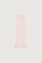 Ruffle Hem Strapless Dress (Pale Pink)