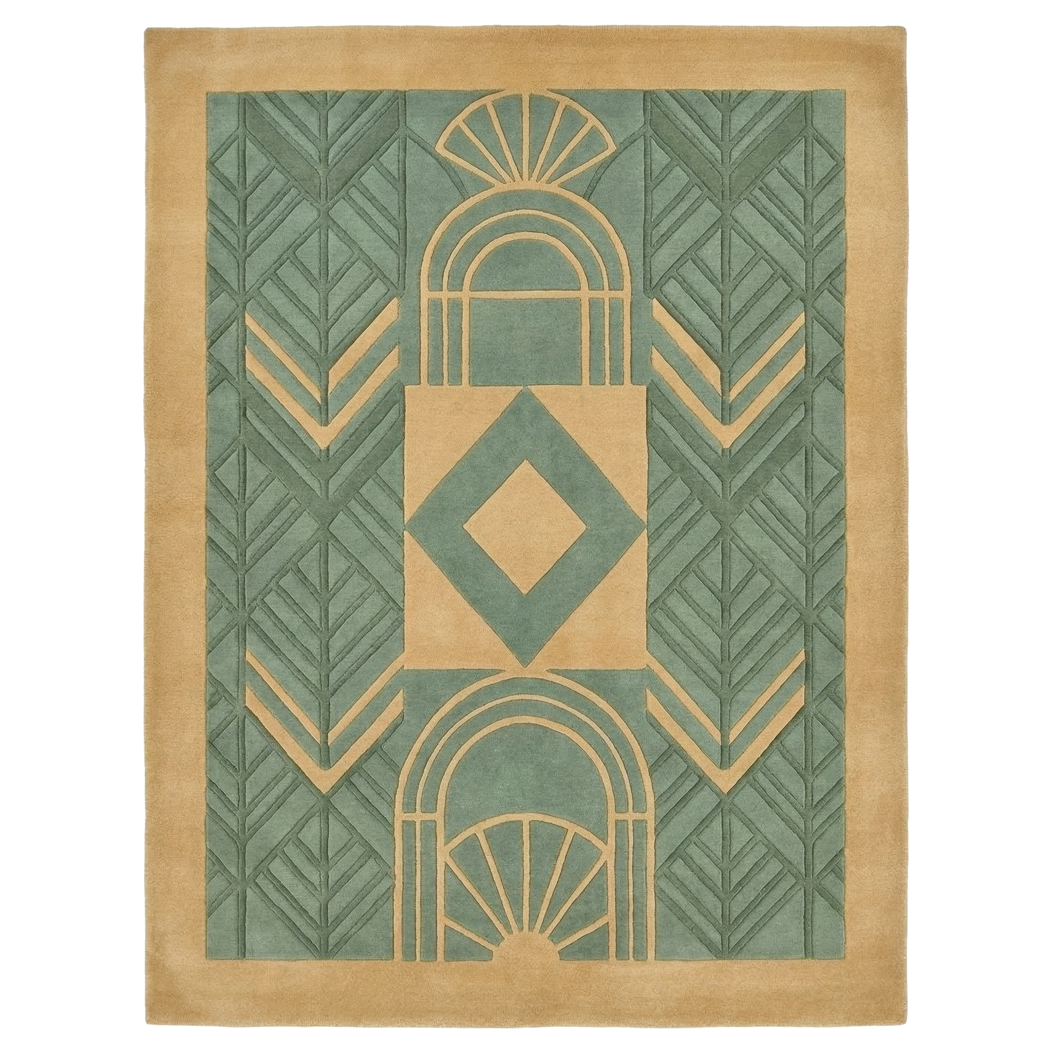 Structured Arch Line Array Hand Tufted Rug