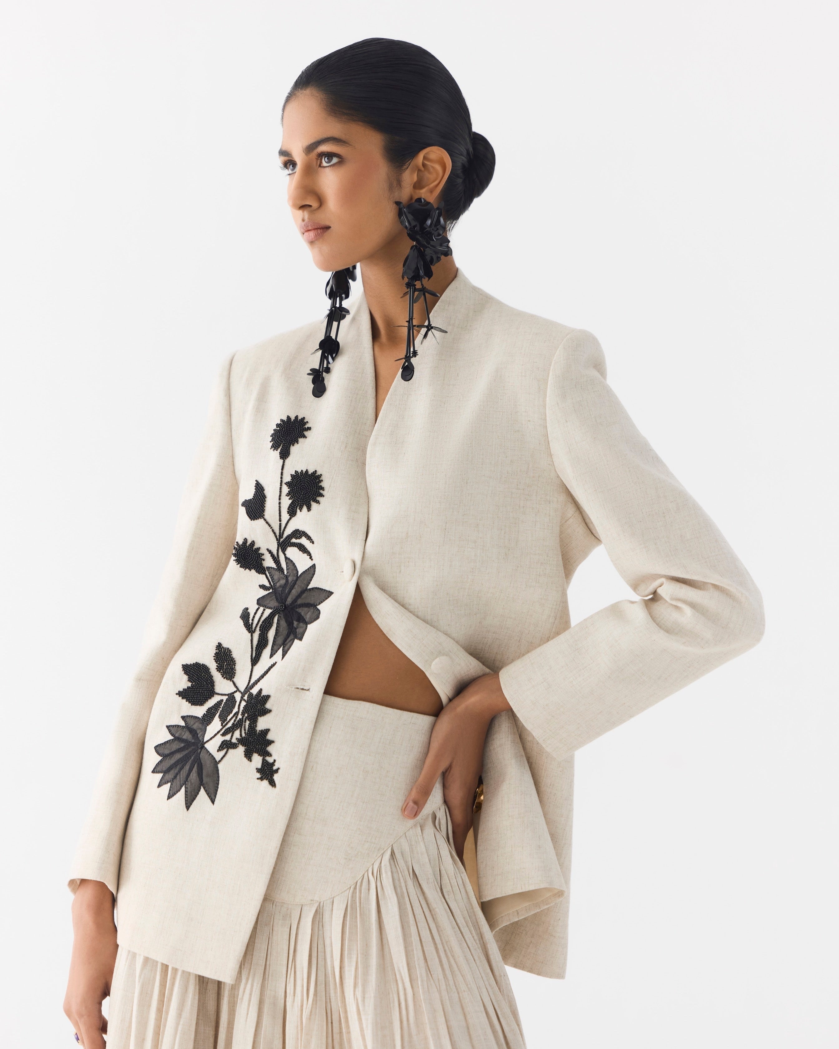 Tiger Lily Blazer & Skirt By KYNAH, Luxury Indian Fashion & Bridal Wear