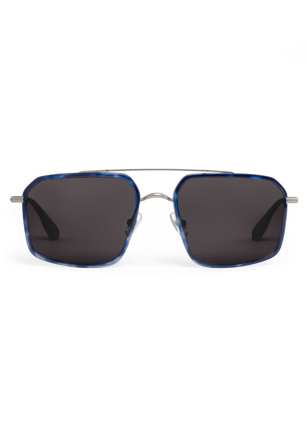 KREWE SUMMIT | Matte Raw Stainless Steel + Indigo Tortoise
