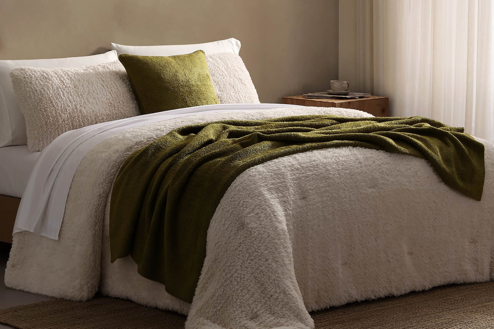 Breathable Faux Fur Sham Set