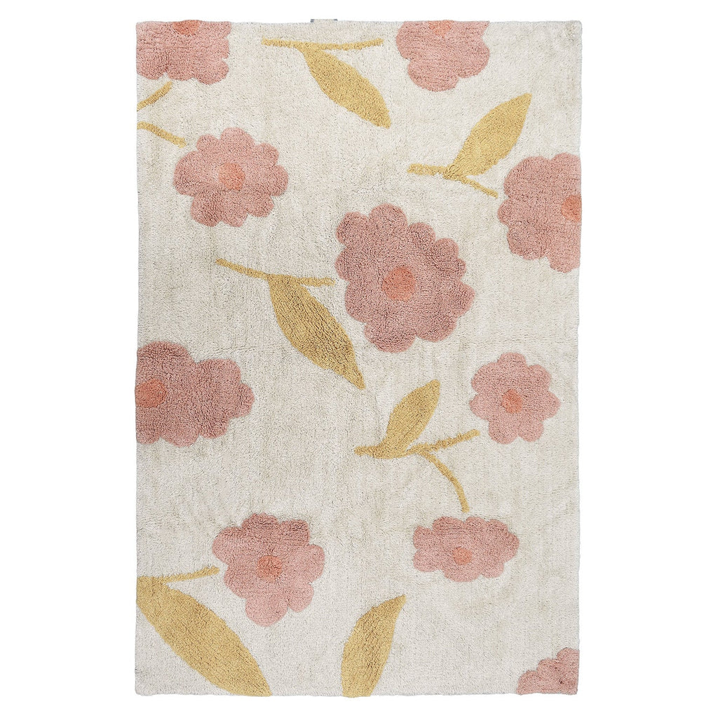 Alfombra Infantil lavable | SUNNY FLOWERS MELOCOTÓN