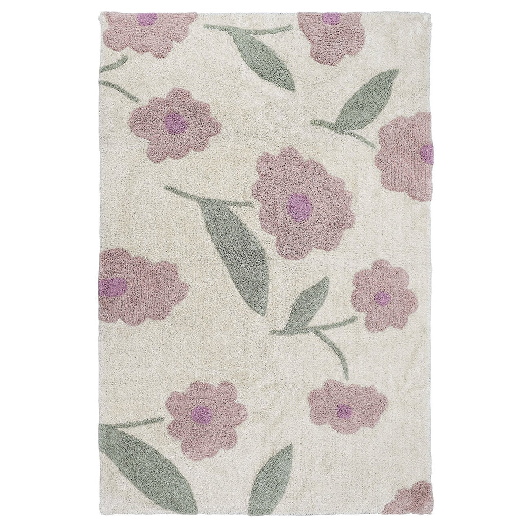 Alfombra Infantil lavable | SUNNY FLOWERS ROSA