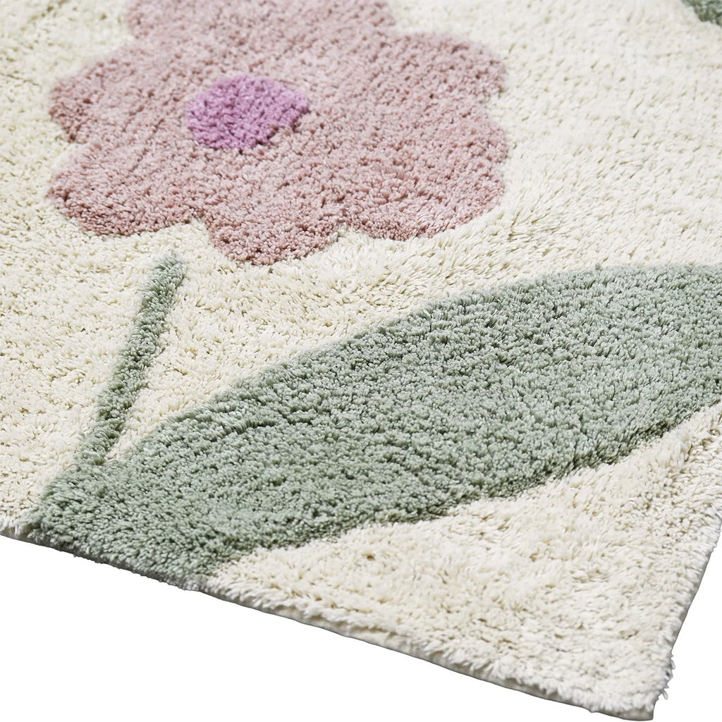 Alfombra Infantil lavable | SUNNY FLOWERS ROSA