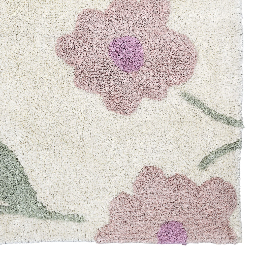 Alfombra Infantil lavable | SUNNY FLOWERS ROSA