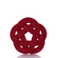 Nautical Sailor Knot Trivet - Red Handmade in Maine from Recycled Sails