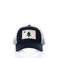 Maine Flag Trucker Hat Handmade in Maine from Recycled Sails