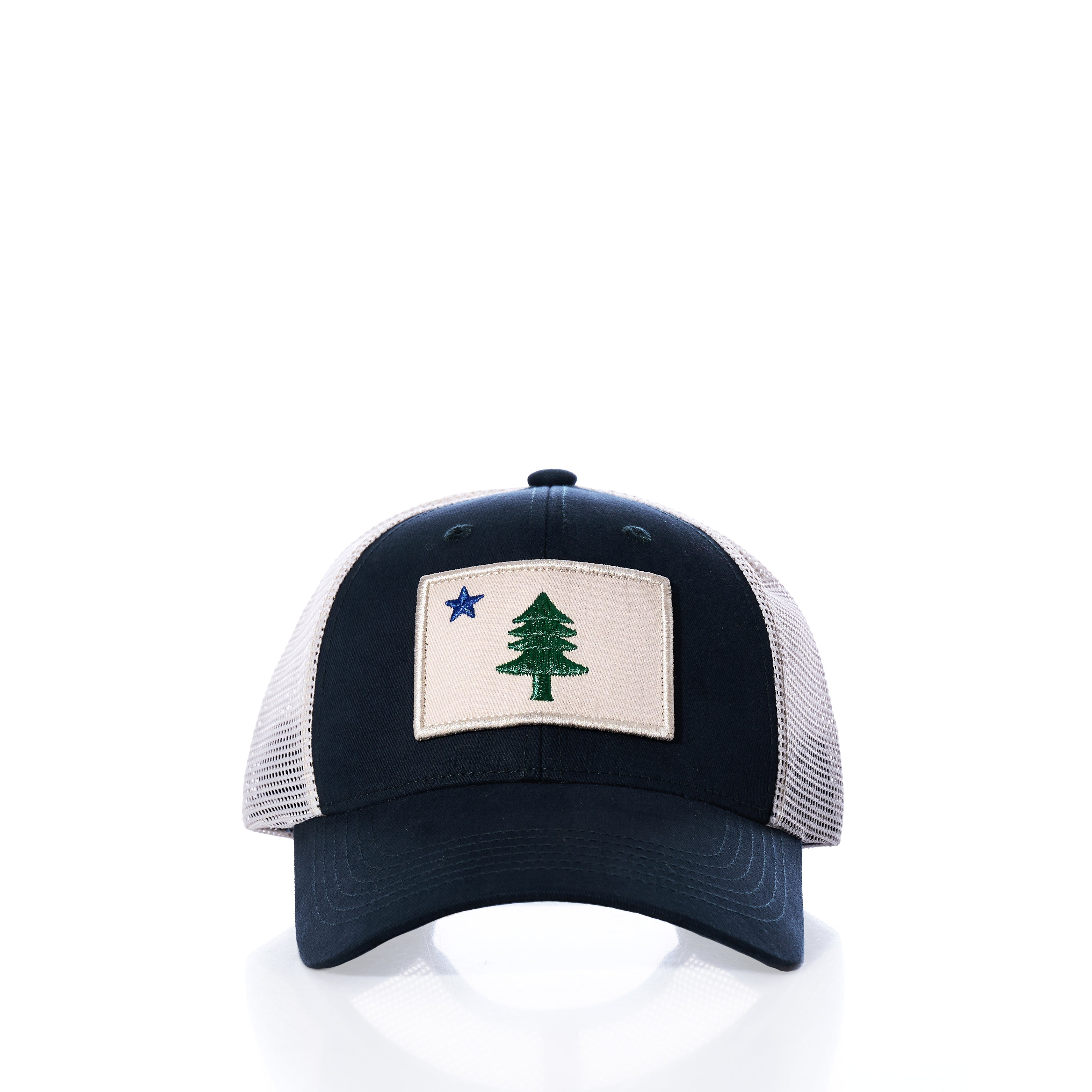 Maine Flag Trucker Hat Handmade in Maine from Recycled Sails