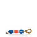 Fisherman's Rope Keychain-Blue/Orange Handmade in Maine from Recycled Sails