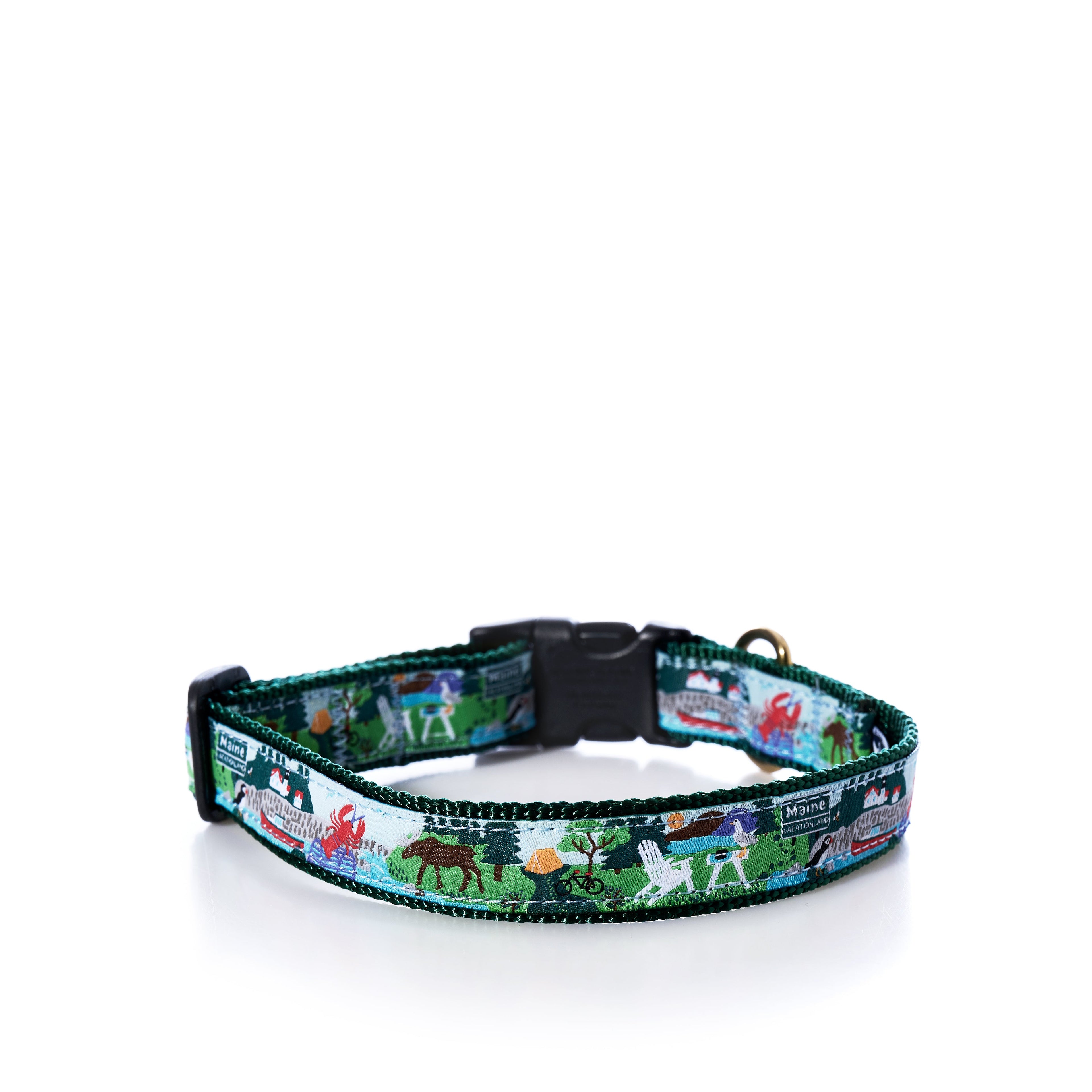 Vacationland Dog Collar Handmade in Maine from Recycled Sails