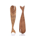 Salad Server Set - Wood Whales Handmade in Maine from Recycled Sails