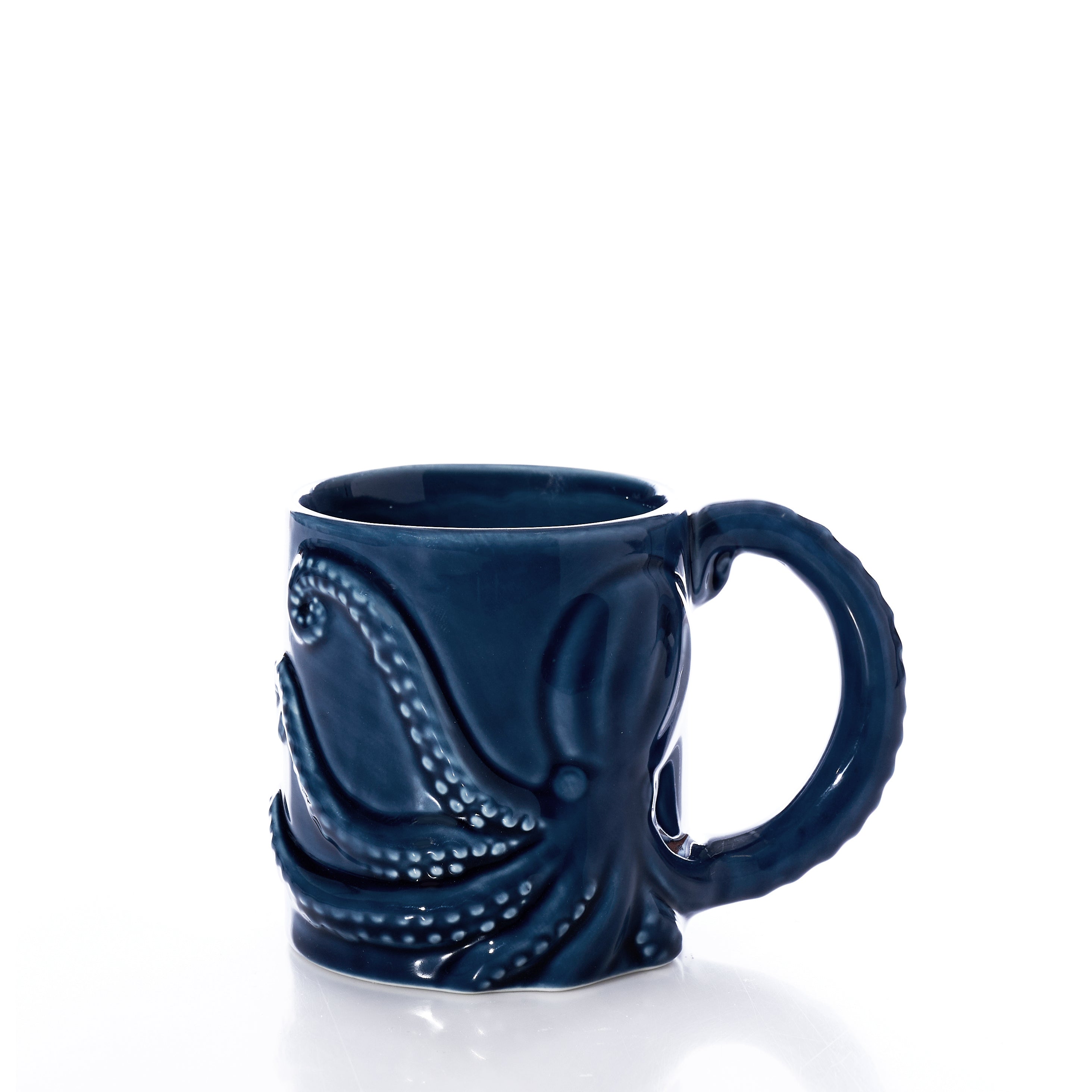 Blue Octopus Mug Handmade in Maine from Recycled Sails