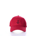Anchor Baseball Hat - Red Handmade in Maine from Recycled Sails