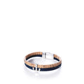 Classic Cork Bracelet Anchor on Navy Handmade in Maine from Recycled Sails
