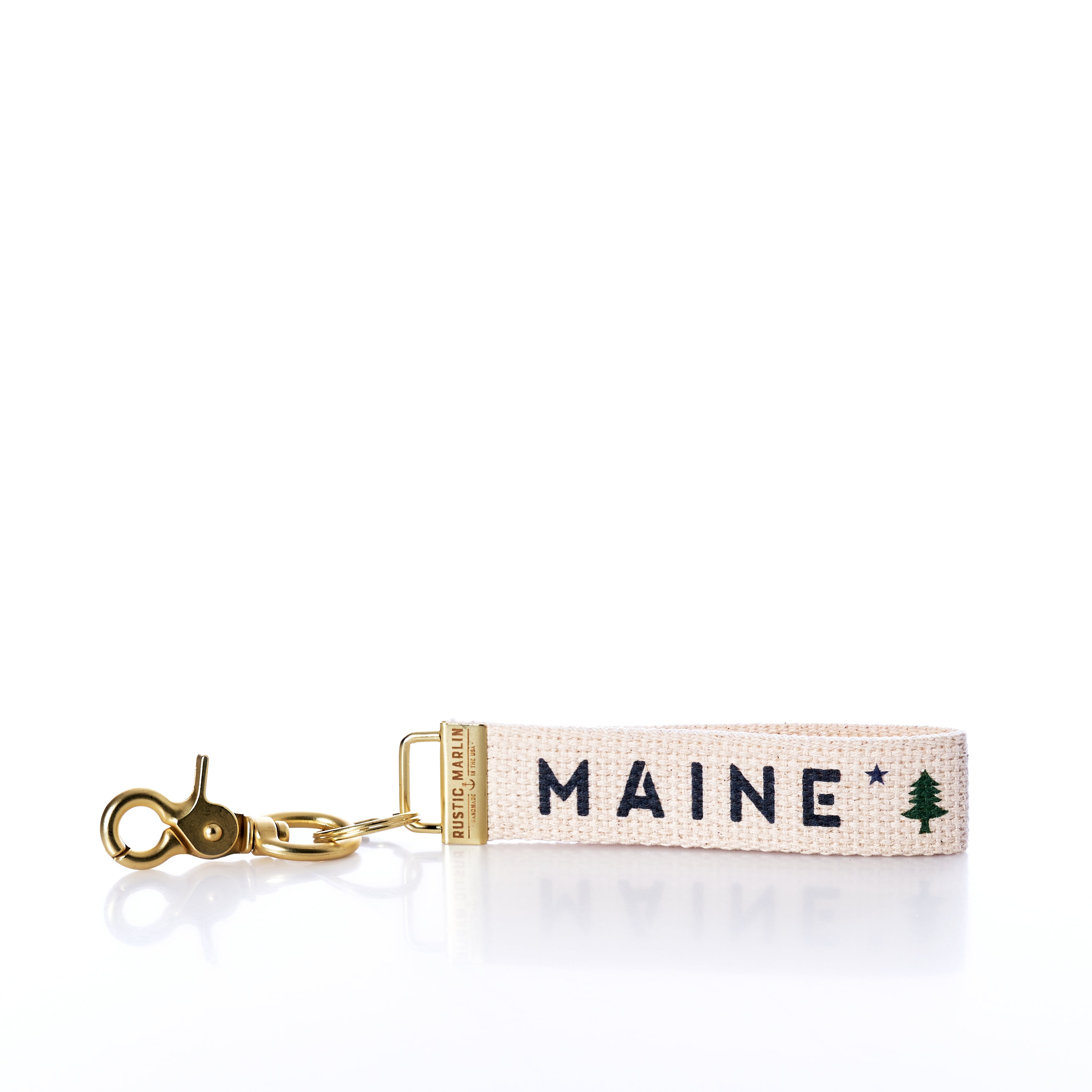 Rustic Marlin - Keychain Maine Bicentennial Handmade in Maine from Recycled Sails