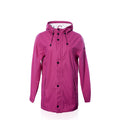Harborside Waterproof Raincoat - Fuchsia Handmade in Maine from Recycled Sails