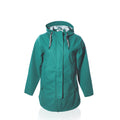 Harborside Waterproof Raincoat - Teal Handmade in Maine from Recycled Sails